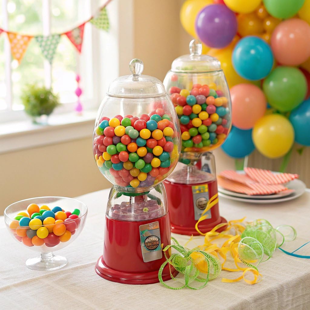 Gumballs for Gumball Machine, 0.5 Inch Mini Gumballs, Approx. 560 Pieces, 2lb Bulk Bag, Bubble Gum Balls Assorted Fruit Flavored Bubble Gum, Gumball