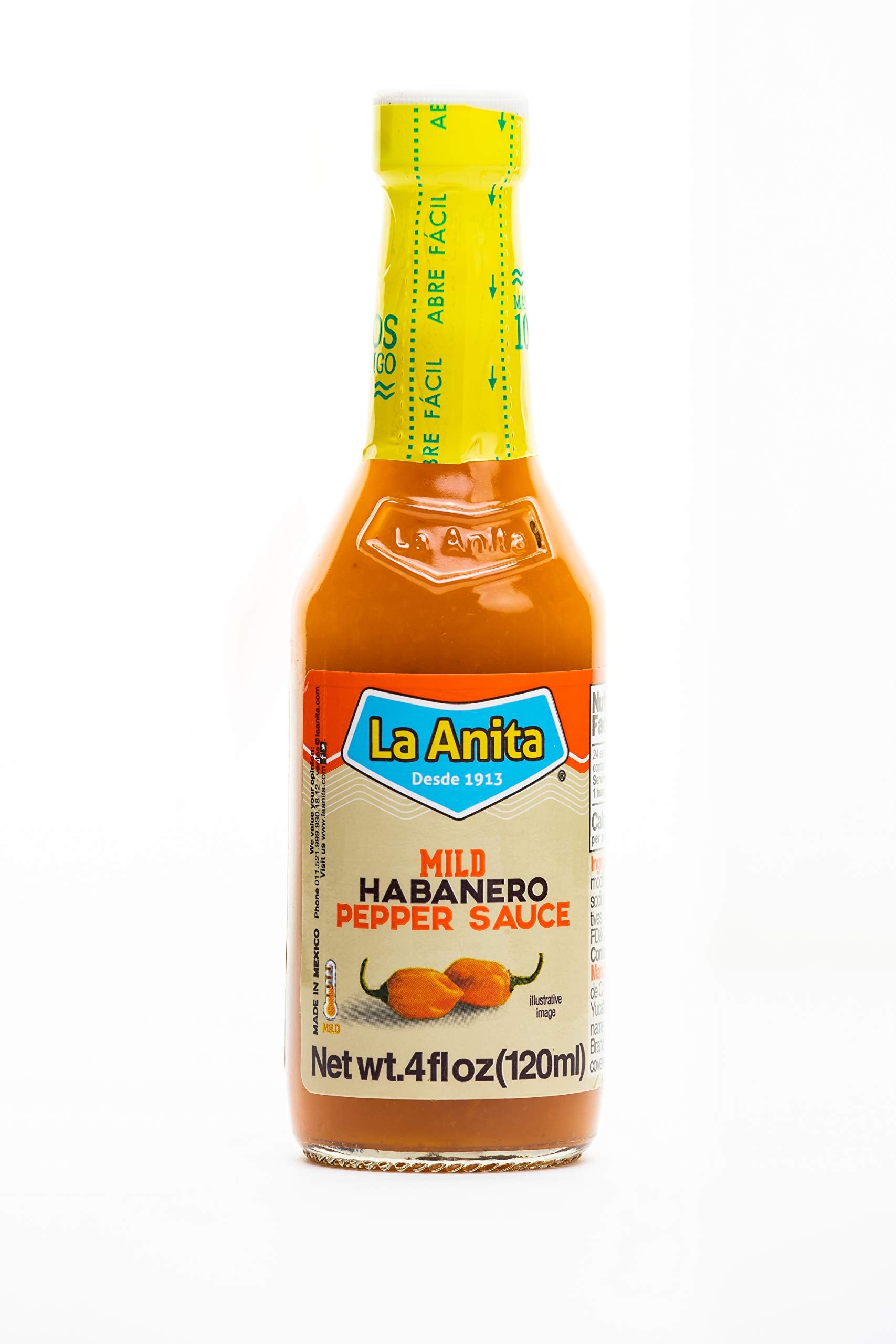 La Anita Mild Habanero Pepper Sauce 4oz (120ml)