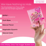 Tree Hugger Classic Bubble Gum Sweetened with 100% Tooth Friendly Xylitol, 1.4 oz /8 Pieces Per bag (Pack of 12 Bags)