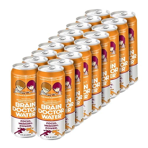 Brain Doctor Water Energy Drink, Caffeine-Free, 12 oz (36)