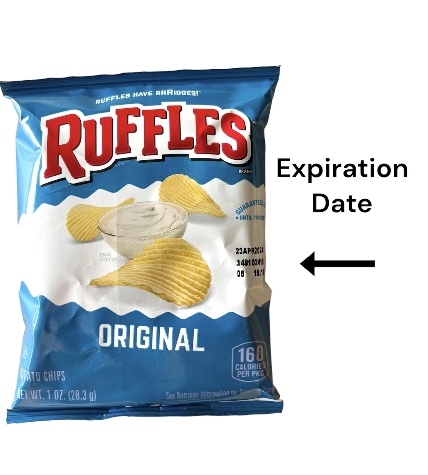 Ruffles Original Potato Chips, 1oz, 10 Count