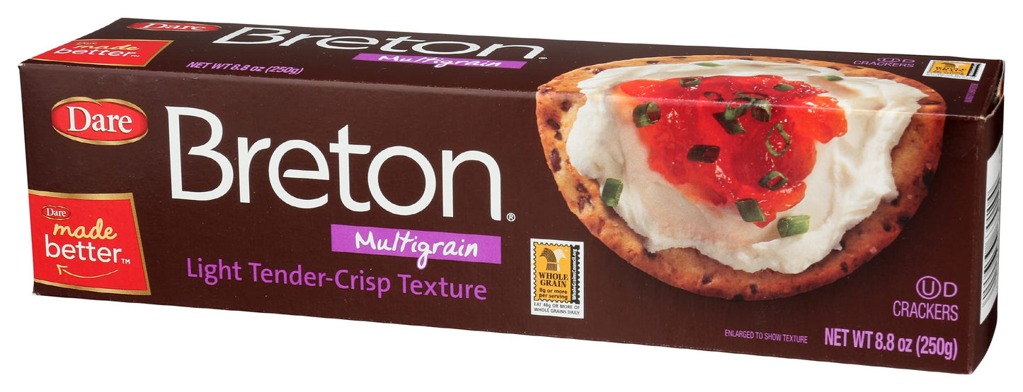 Breton/Dare, Cracker, Multigrn, Pack of 12, Size - 8.8 OZ, Quantity - 1 Case12