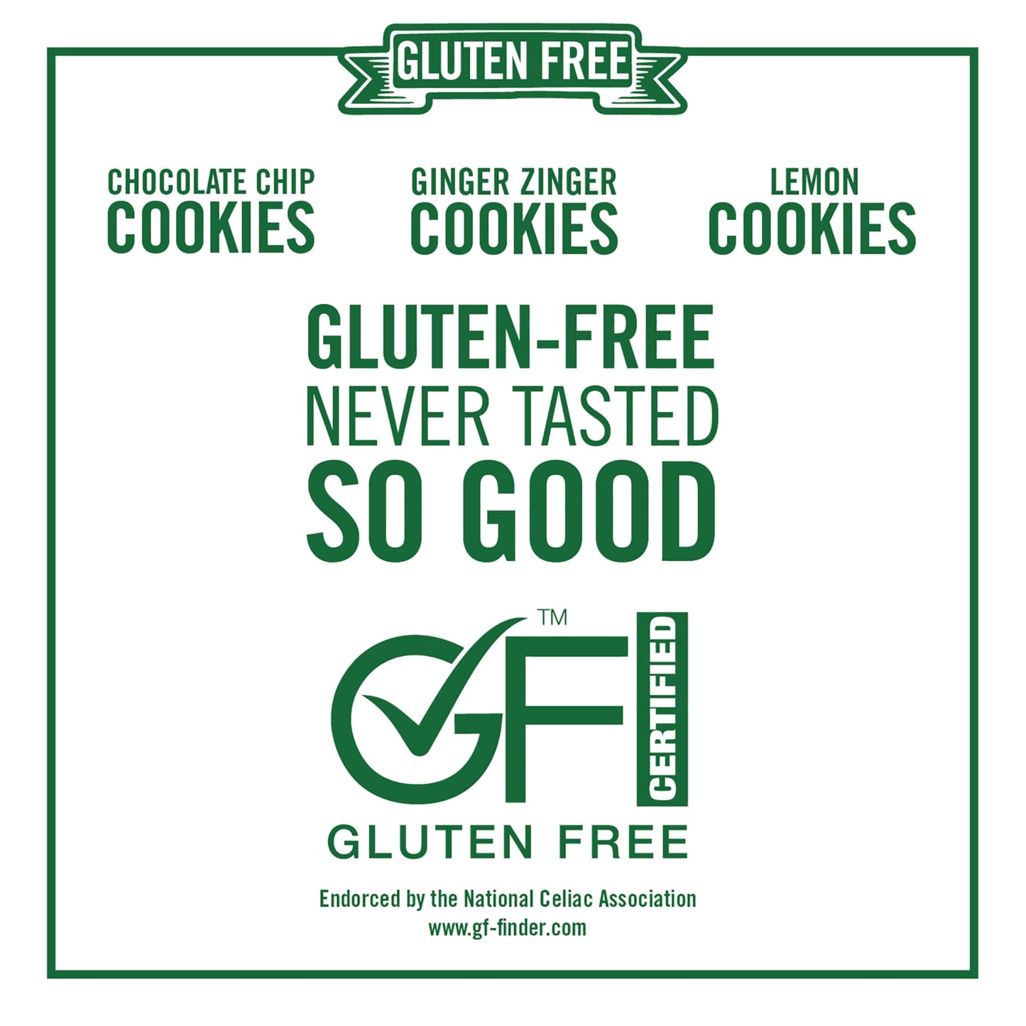Tate's Bake Shop Gluten Free Cookies Variety Pack, Lemon, Ginger Zinger and Chocolate Chip Cookies, 3-7 oz Bags