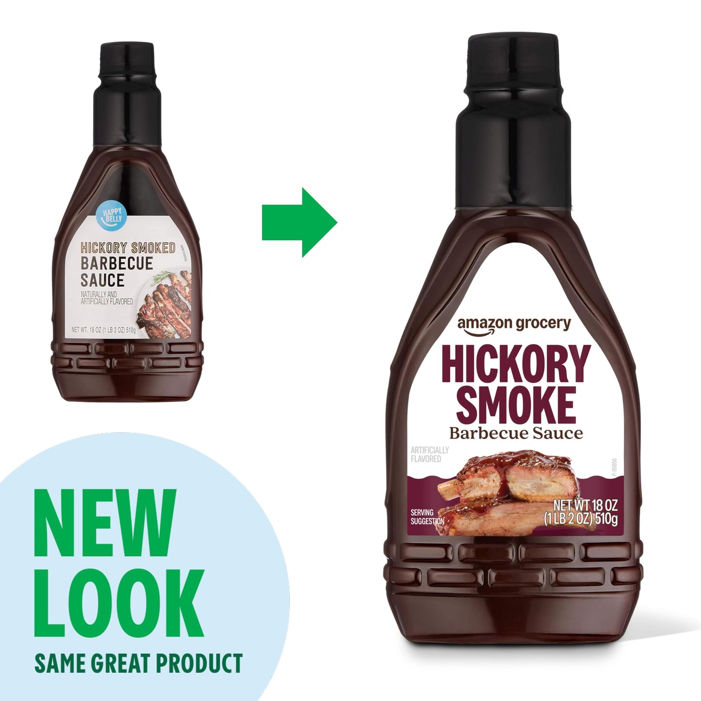 Amazon Grocery, Hickory Smoke BBQ Sauce, 18 Oz