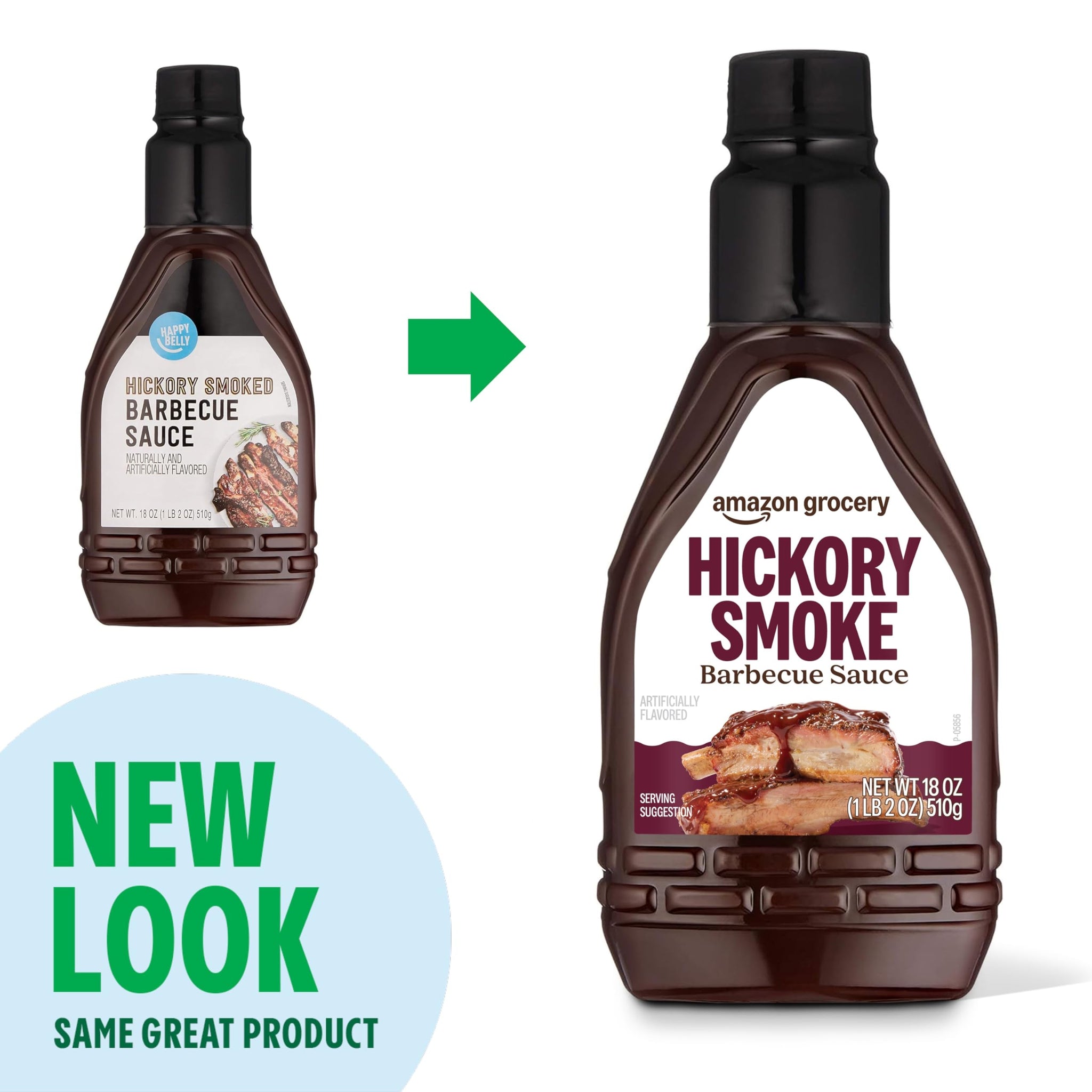 Amazon Grocery, Hickory Smoke BBQ Sauce, 18 Oz