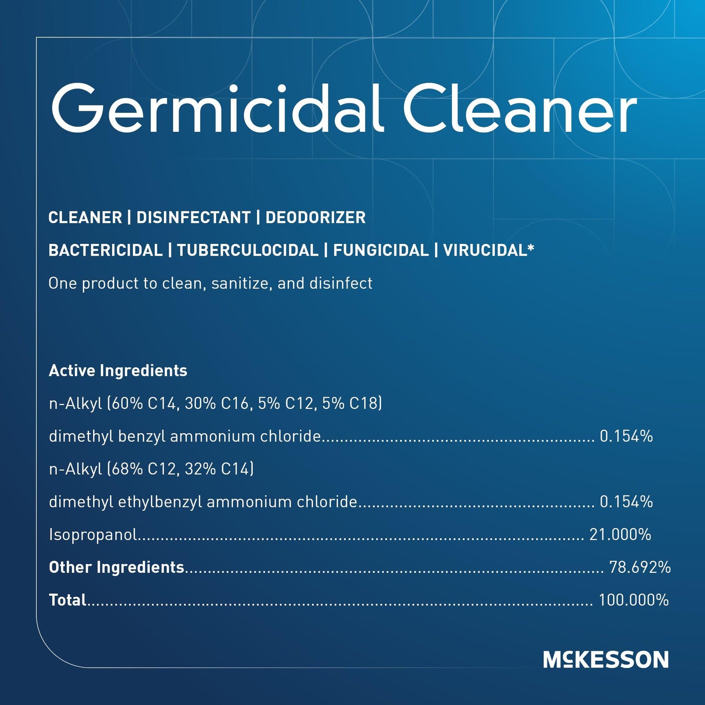 McKesson Surface Disinfectant Cleaner, 24 oz. Pump Spray - Alcohol-Based Germicidal Solution for Hospitals, Medical, Surgical Use - Fast-Acting