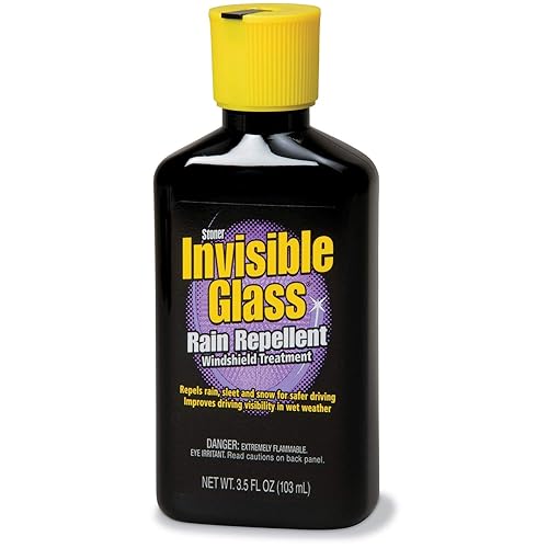 Invisible Glass 91481 Rain Repellent Rain Shield for Glass, Cleaner to Remove Mist Window Film, Invisible Glass Shield Against Rain and Snow, 3.5