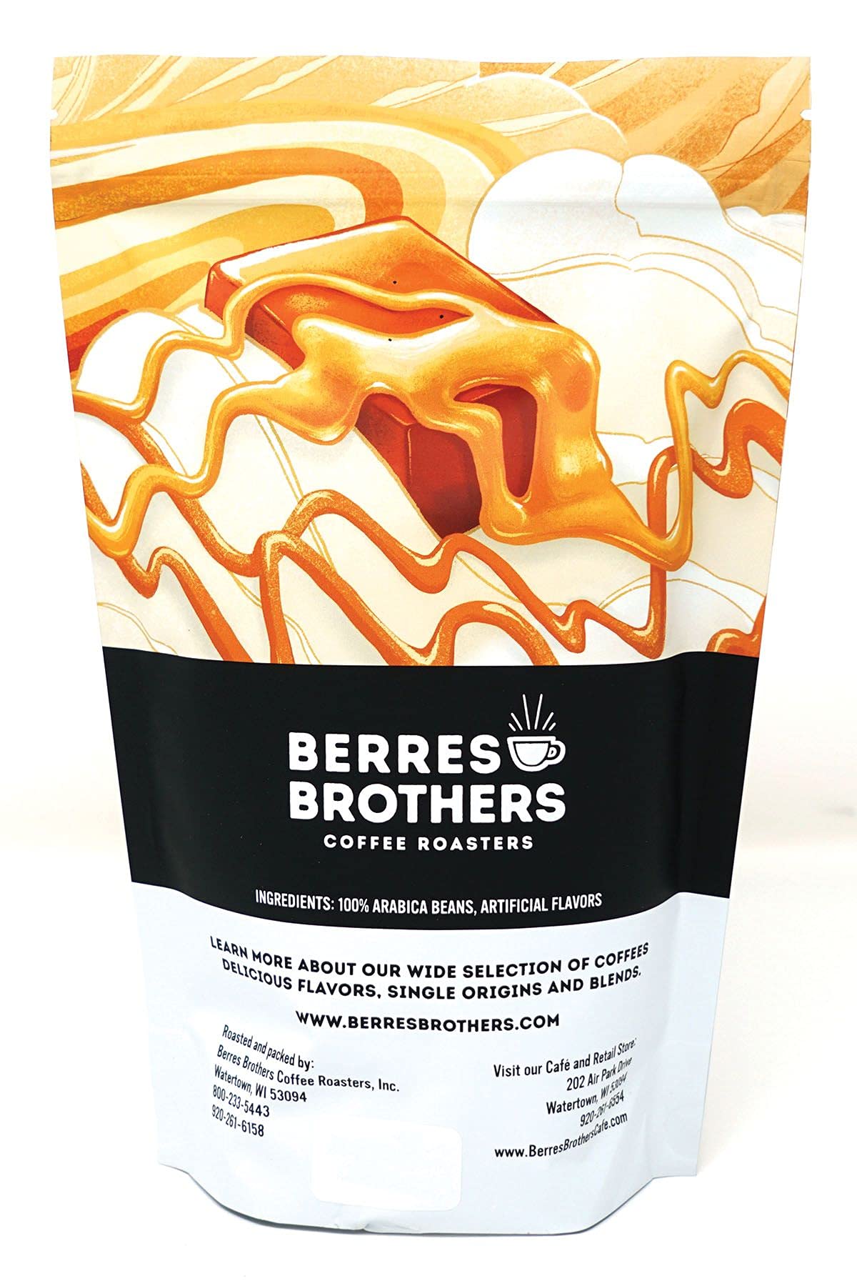 Berres Brothers Caramel Overload Grogg Ground Coffee 2 lb Package Creamy with an Explosion of Caramel Flavor, Medium Roast, 2 Pounds