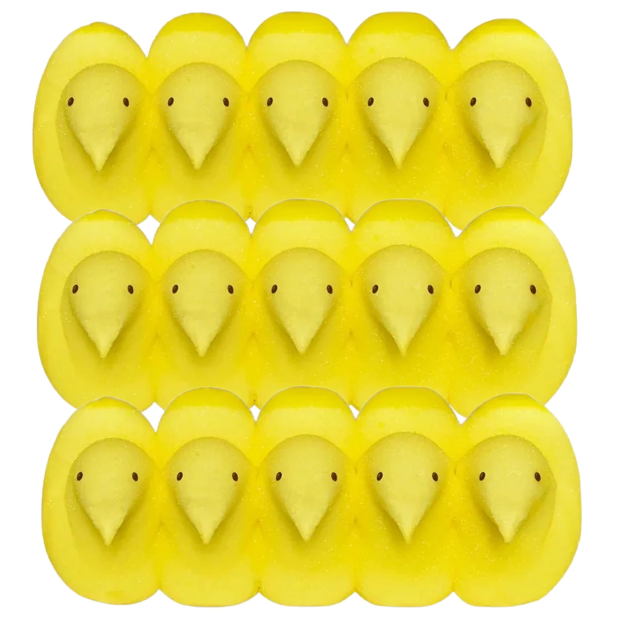 Yellow Peeps Marshmallow Chicks, Classic Easter Basket Stuffer Candy, 5 Count Sleeves (Pack of 3)