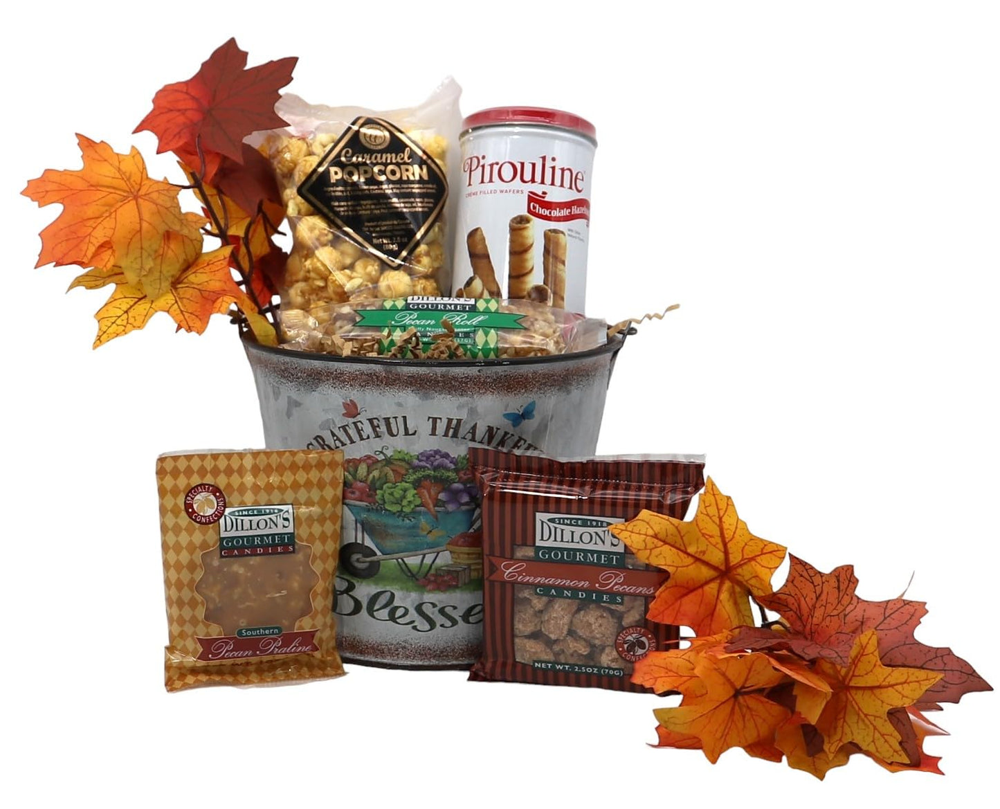 Gift Basket Village: Autumn Splendor - Gourmet Popcorn, Wafer Rolls, & Candied Nuts Gift Set