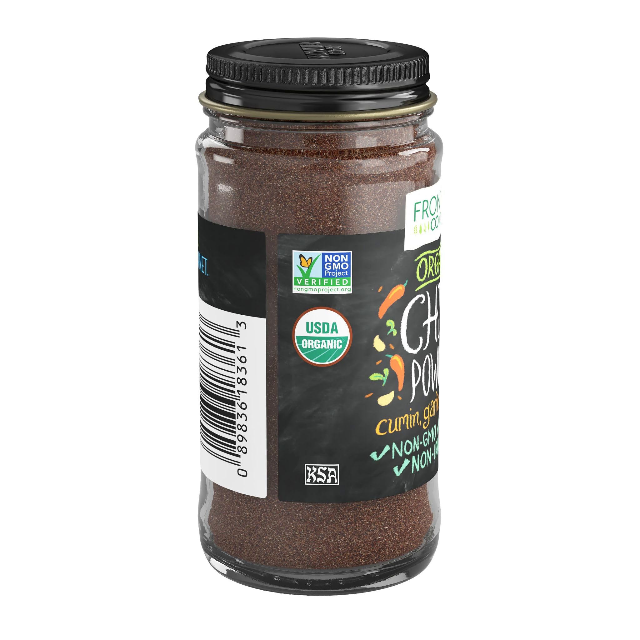 Frontier Co-op Organic Chili Powder, 1.94 oz - For Mexican, Tex-Mex, and Indian Dishes