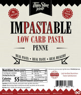 ThinSlim Foods Impastable Low Carb Pasta, Penne 2pack | 8g Net Carbs | 36g Fiber | 55 Calories | Not Shirataki | No Soy | No Pea or Bean Flour | Real