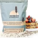 Sunrise Flour Mill USDA Organic 7-Grain Heritage Pancake Mix- 2 lbs | Enjoy Fluffy & Tasty Waffles | Easier to Digest with Less Bloating | Zero Additives