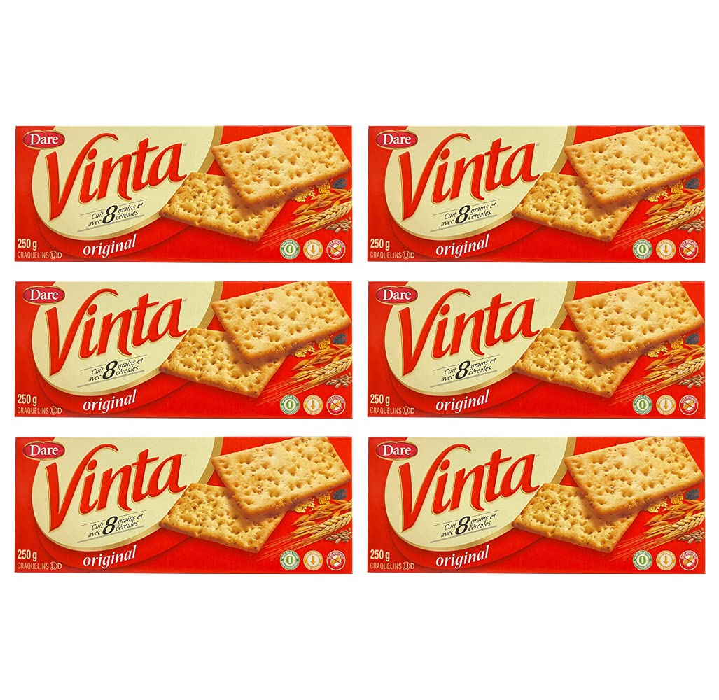 Dare CrackerVinta Original Crackers, Dare, 250g/9oz, 6-Pack {Imported from Canada}
