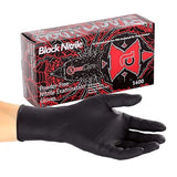 AmerCare Black Widow Powder Free Nitrile Exam Grade Gloves for Medical Professionals, 5.0 mil, XX-Large, Case of 1000