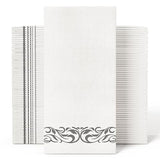 JOLLY CHEF 100 Disposable Hand Towels, Soft and Absorbent Linen Feel Dinner Napkin, Elegant Decorative Paper Guest Towels for Kitchen, Bathroom