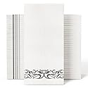 JOLLY CHEF 100 Disposable Hand Towels, Soft and Absorbent Linen Feel Dinner Napkin, Elegant Decorative Paper Guest Towels for Kitchen, Bathroom