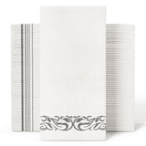 JOLLY CHEF 100 Disposable Hand Towels, Soft and Absorbent Linen Feel Dinner Napkin, Elegant Decorative Paper Guest Towels for Kitchen, Bathroom