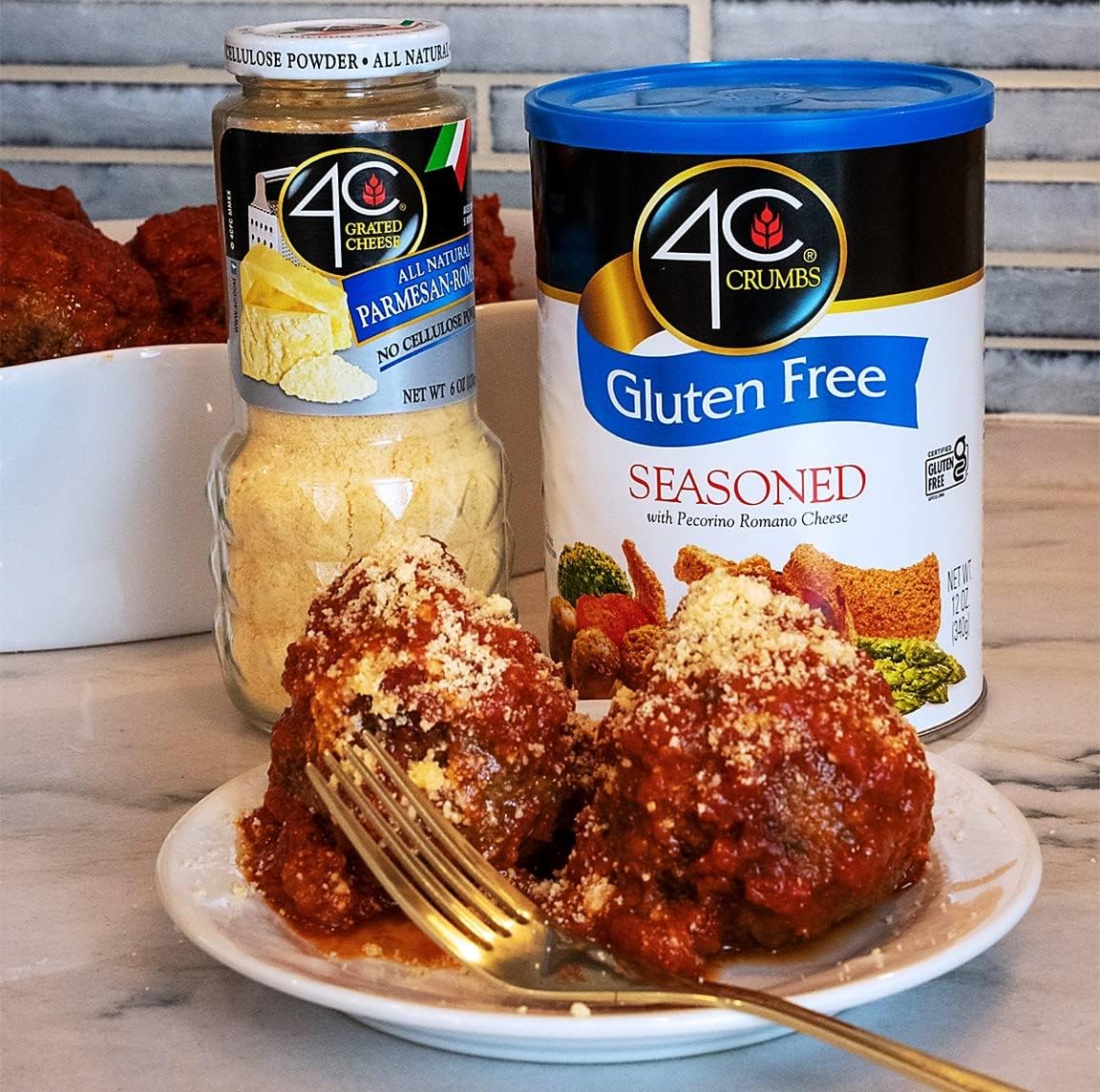 4C Premium Gluten Free Bread Crumbs, Seasoned, 12 Ounces (Pack of 1)
