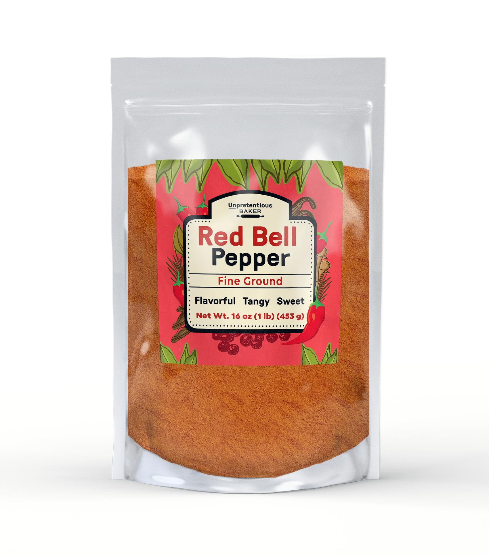 Unpretentious Red Bell Pepper Powder, 1 lb, Fine Ground, Sweet & Tangy, Soups & Stews, Flavorful