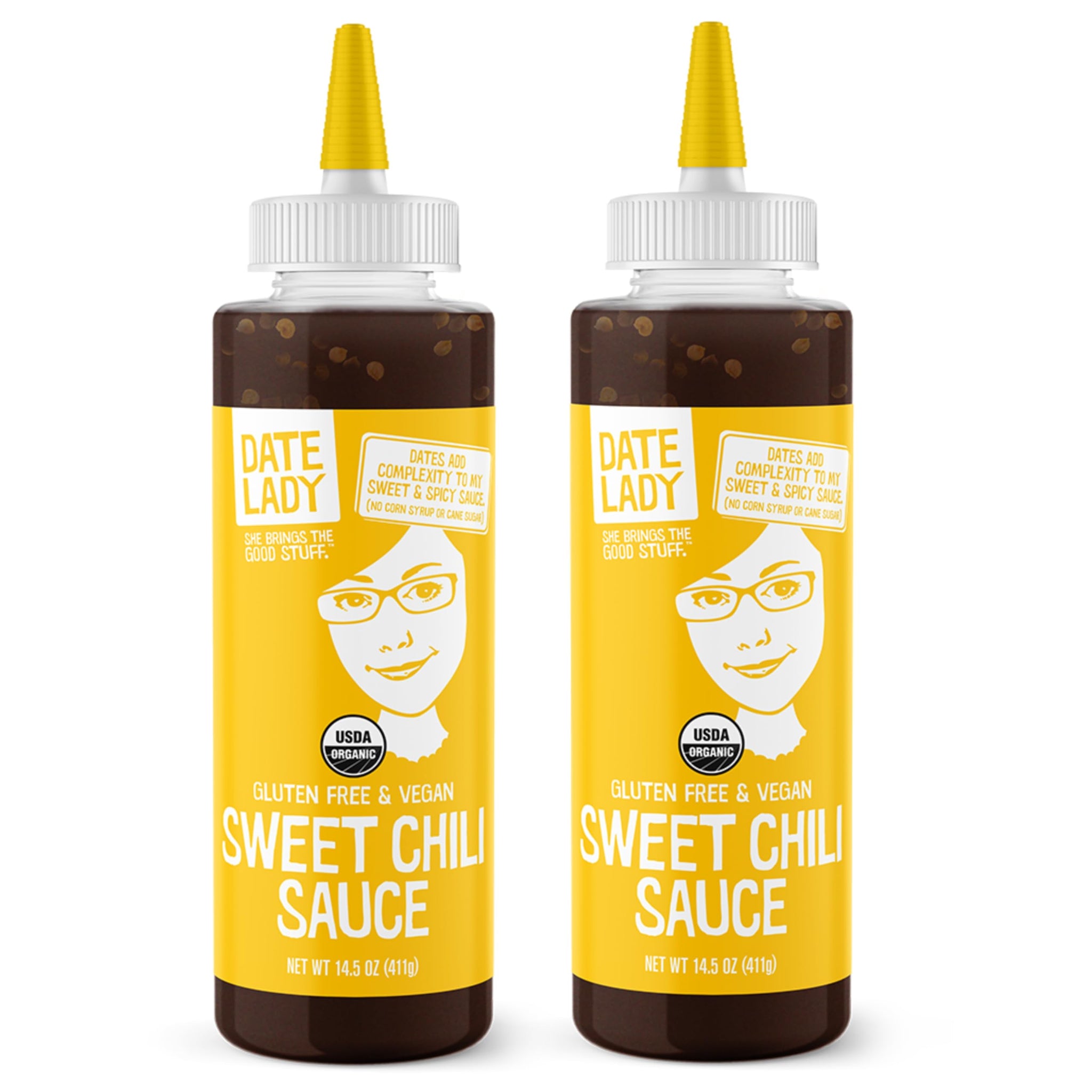 Sweet Chili Sauce, Organic and Sweetened With Dates, 2 Pack - Date Lady