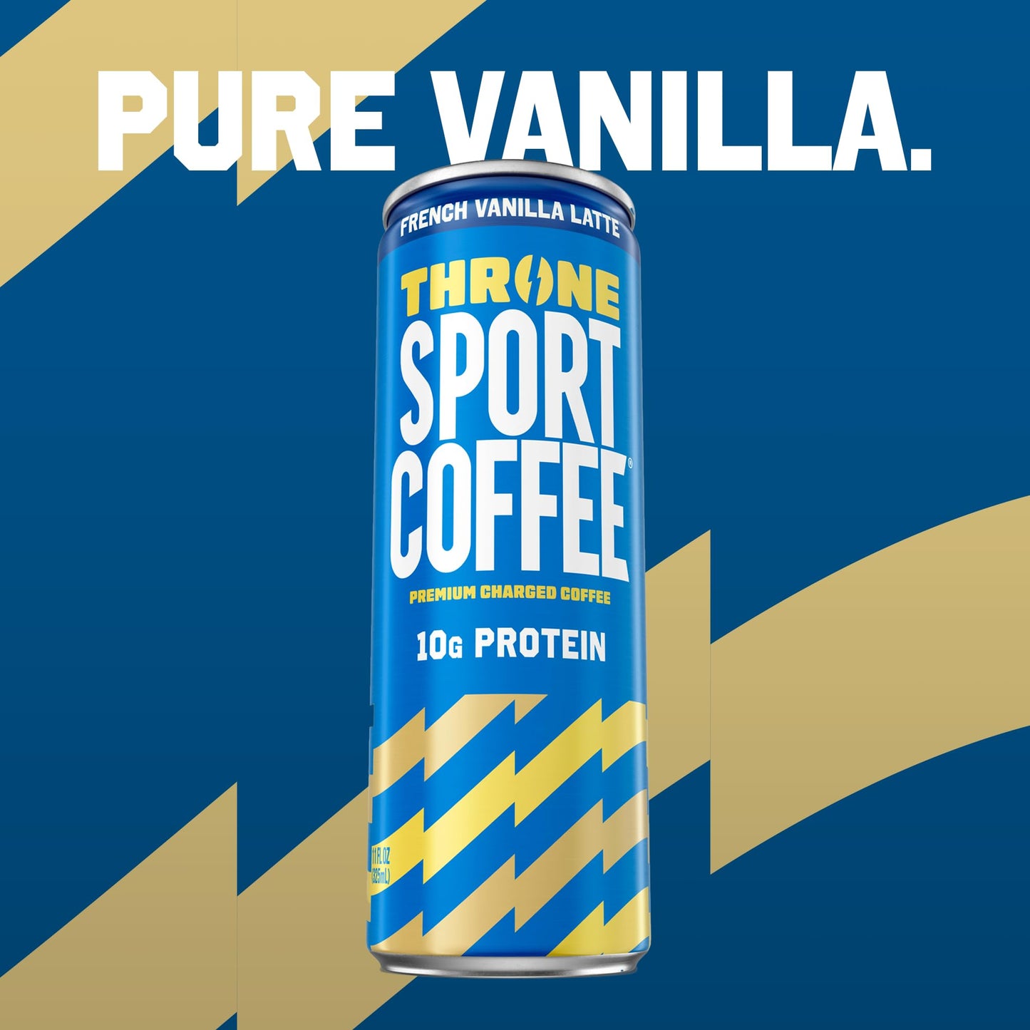 Throne Sport Coffee Latte - 10g protein - 150mg Natural Caffeine and B Vitamins - Lactose-Free, Premium Arabica, NSF Certified, Active Lifestyles