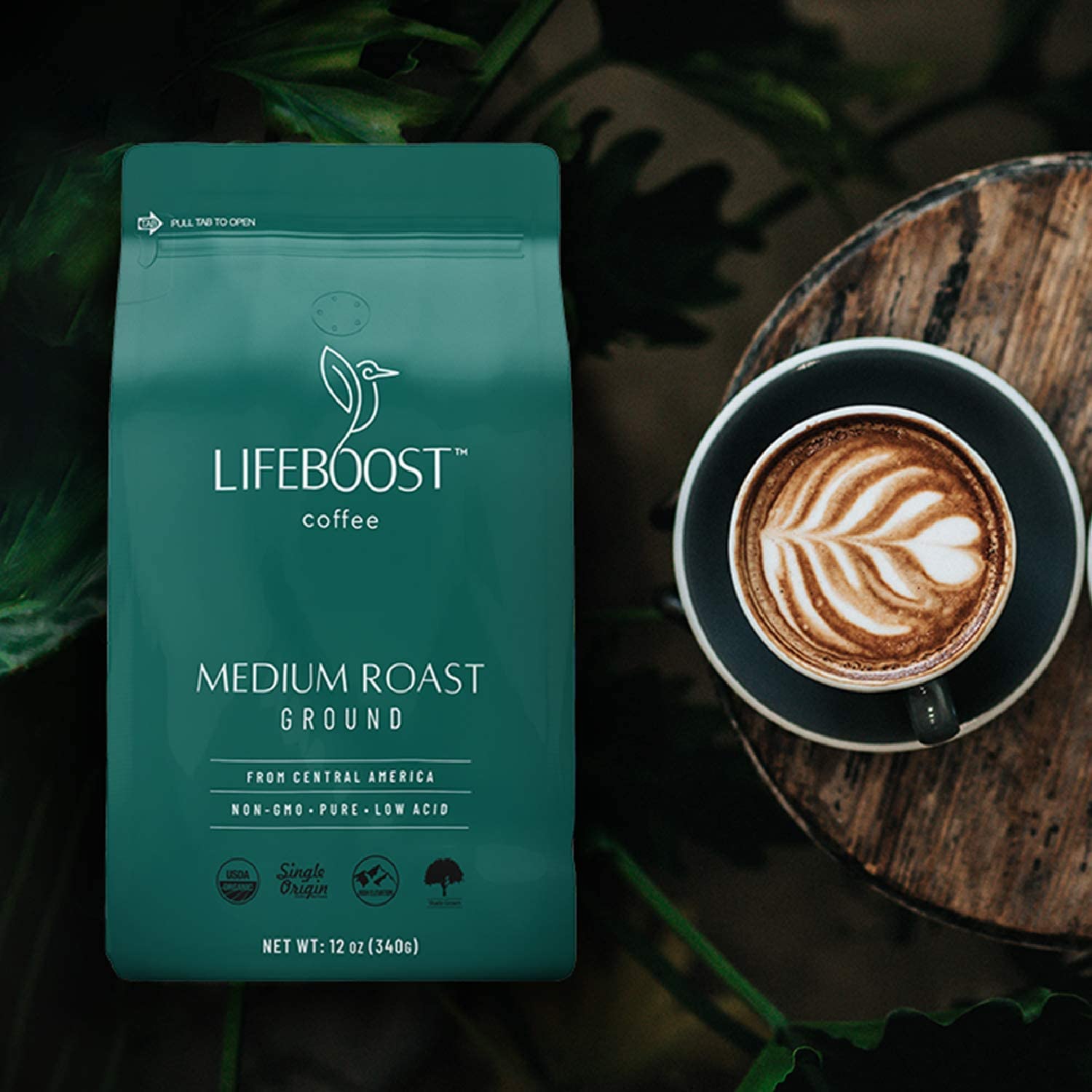 Lifeboost Coffee 3 Pack Medium Roast Ground Coffee - Low Acid Single Origin USDA Organic Coffee - Non-GMO Ground Coffee Third Party Tested