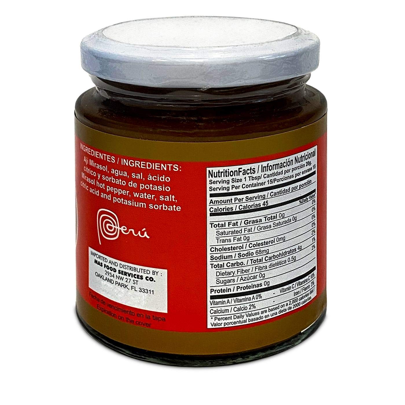 PeruChef Pasta de Aji Mirasol / Mirasol Hot Pepper Paste 8oz