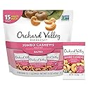 Orchard Valley Harvest Jumbo Cashews, 1 oz Bags (Pack of 15), Whole Roasted Salted Cashews, Gluten Free, No Artificial Colors or Flavors, Non-GMO*
