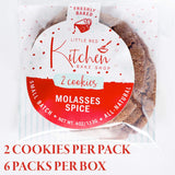 Fresh Baked Molasses Spice Cookies - 1 Dozen - Gourmet Gift Box - Gifts For Men & Women - Soft Cookies - Little Red Kitchen Bake Shop