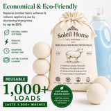 Wool Dryer Balls XL 6-Pack - 100% New Zealand Wool Laundry Balls - Natural Fabric Softener Alternative to Dryer Sheets - Reduces Static, Wrinkles