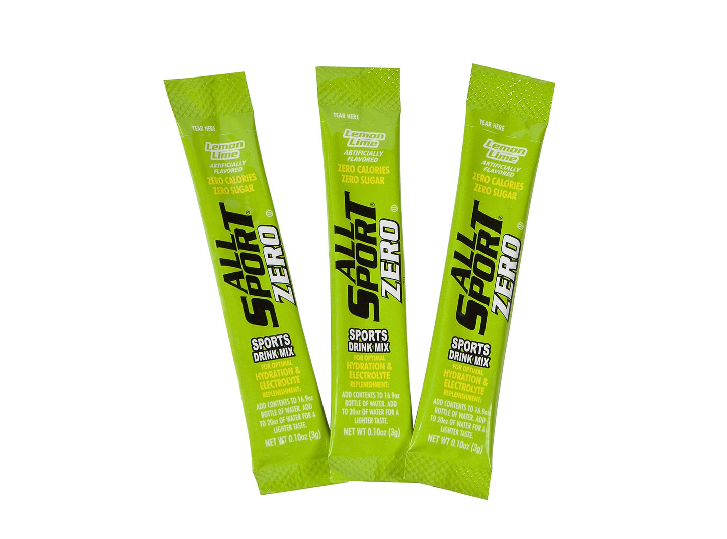 All Sport Powder Hydration Sticks, Zero Calorie, Performance Electrolyte Drink Mix, Sugar Free, Lemon-Lime, 50 Ct box