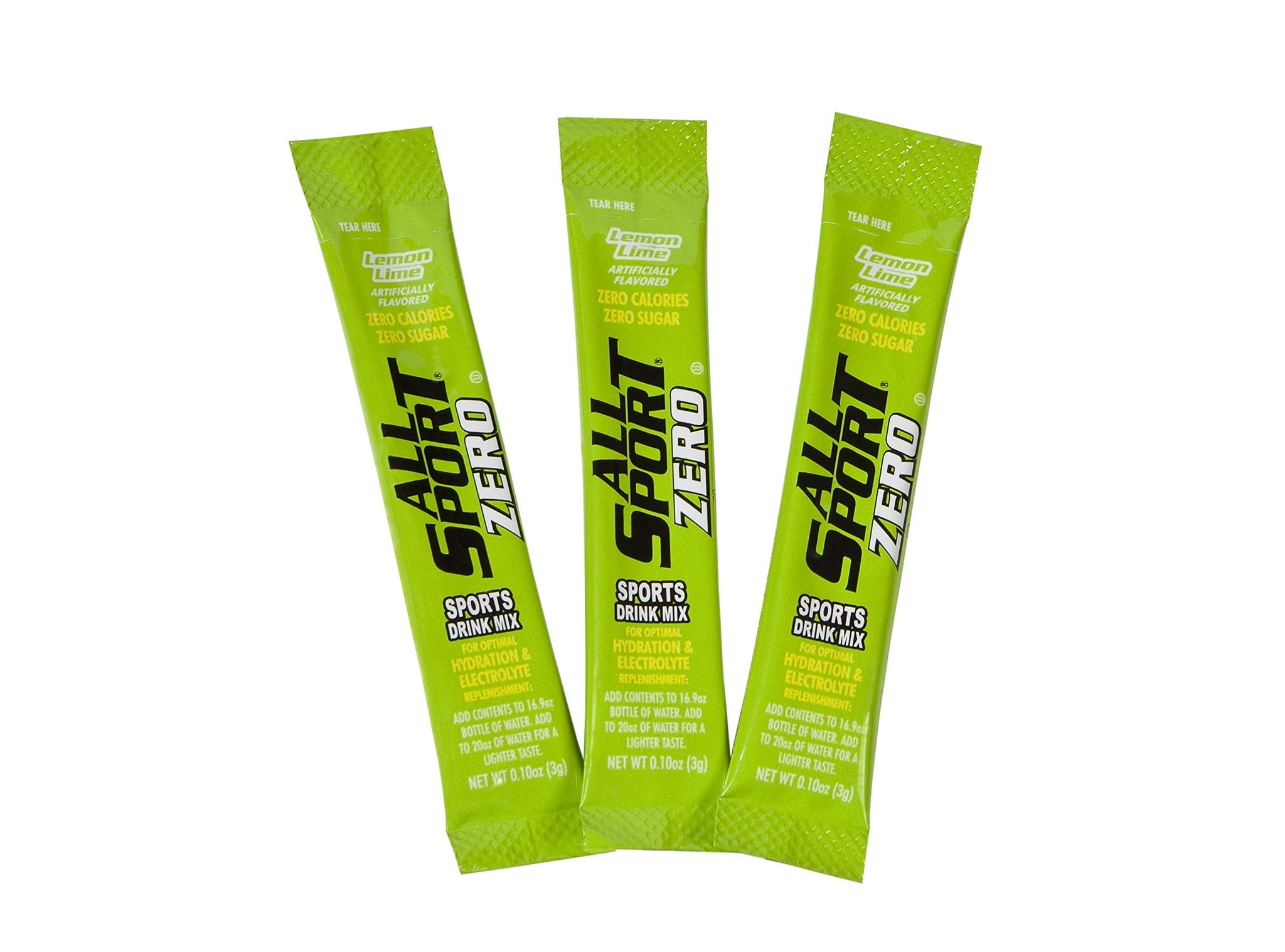 All Sport Powder Hydration Sticks, Zero Calorie, Performance Electrolyte Drink Mix, Sugar Free, Lemon-Lime, 50 Ct box
