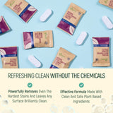 BAMBOEARTH 12 Pack Natural Multi-Purpose Cleaner - All Surface Multipurpose Cleaning Tablets Refill - Eco-Friendly Product & Cleaning Supplies - 1
