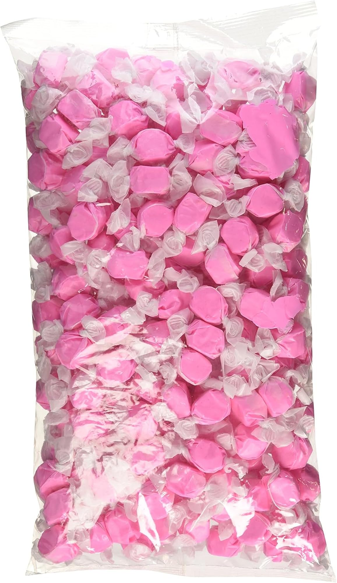 Sweet Candy Company Salt Water Taffy Individually Wrapped - Salt Water Taffy Candy Bulk, Old Fashioned Strawberry Flavor, Soft and Chewy, Single