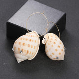 Summer new pure natural personality temperament super large diamond conch earrings female