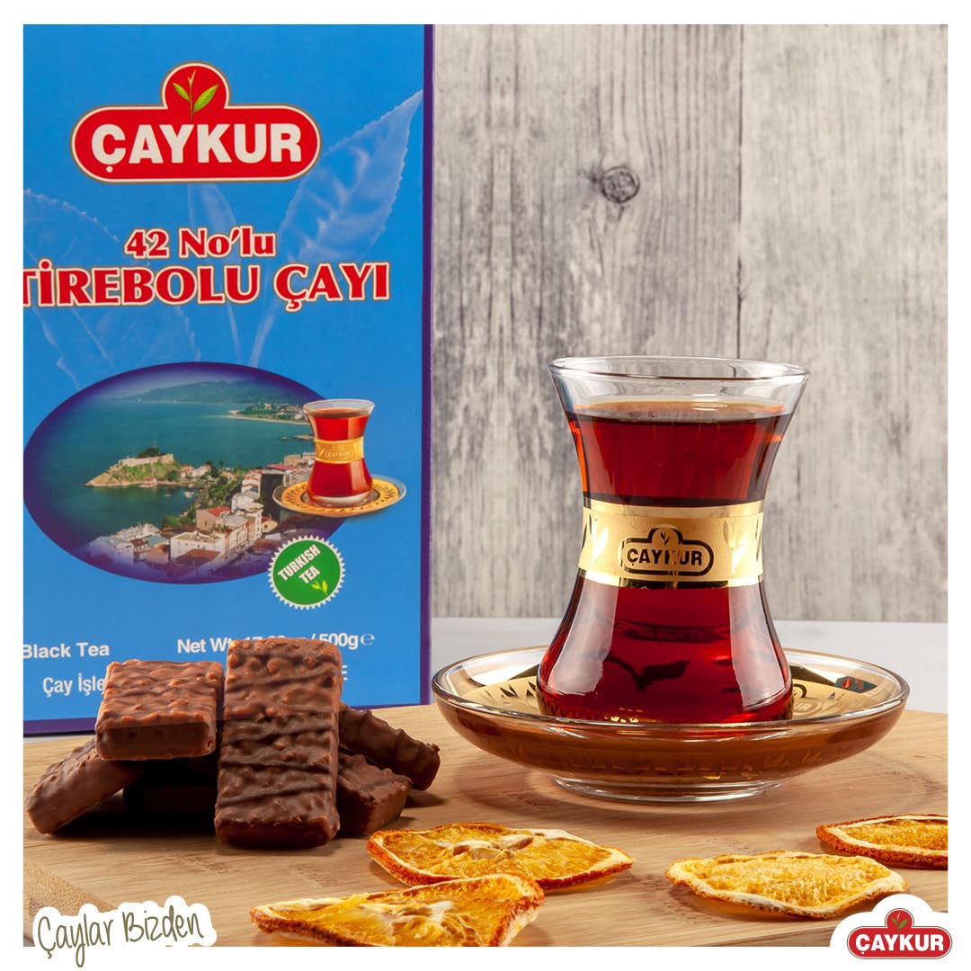 ÇAYKUR Tirebolu No42 Turkish Black Tea, Loose Leaf, Strong Aromatic Flavor, Premium Traditional NaturalTea 500gr / 17.6