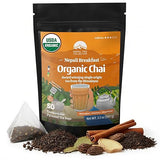 NEPAL TEA Organic Chai Tea Bags from the Himalayas, Chai Spice Blend - 50 Pyramid Tea Bags, Single Origin Chai Spice Tea from a Family Farm - Black