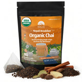 NEPAL TEA Organic Chai Tea Bags from the Himalayas, Chai Spice Blend - 50 Pyramid Tea Bags, Single Origin Chai Spice Tea from a Family Farm - Black