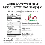 Jiva Organics Organic Arrowroot Flour (Powder) 2 Pound Bag - Raw, Non-GMO, Gluten Free