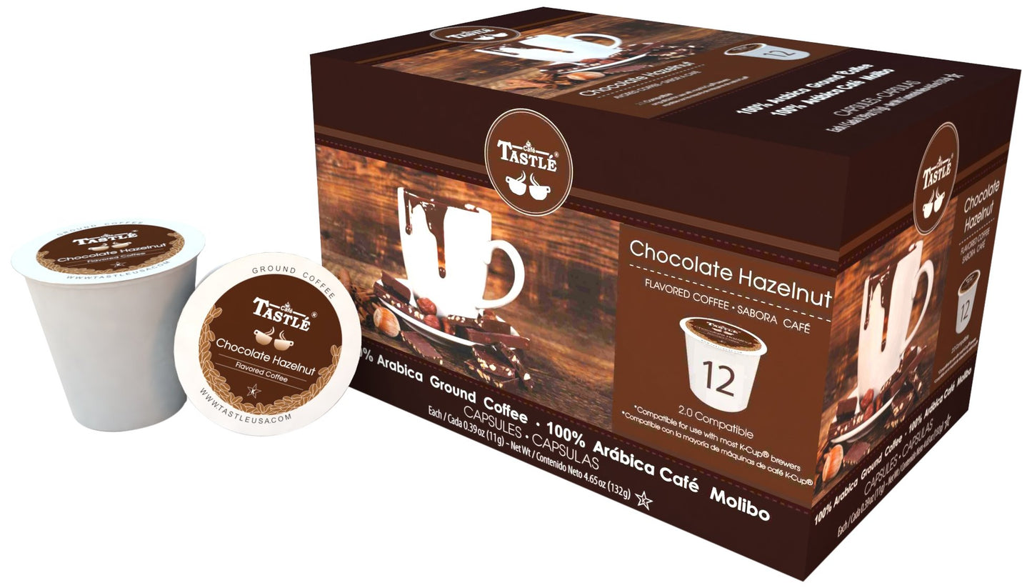 Cafe Tastlé Chocolate Hazelnut Single Serve Coffee, 72 Count (Pack of 6)