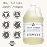 Rustic Strength Natural Laundry Detergent, Liquid, Unscented, Sensitive Skin, HE Compatible, 1 Gallon, Plastic