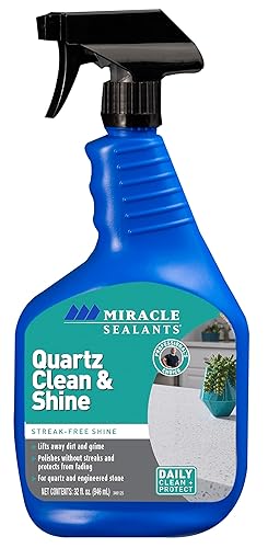 Miracle Sealants Quartz Clean and Shine Streak-Free Spray for Quartz and Engineered Stone, 32 oz