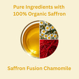 Taja Saffron Tea - Saffron Fusion Chamomile Tea, Mellow Blend for Emotional Wellness, Sleep Support and Monthly Comfort, Caffeine Free | Gluten Free |