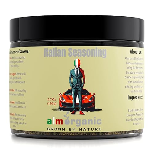 Organic Italian Seasoning Blend | 6.7 Oz | Pizza Seasoning Spice Blend | Pasta Seasoning | Cooking Herbs & Spices | Italian Herbs for Pasta & Pizza |