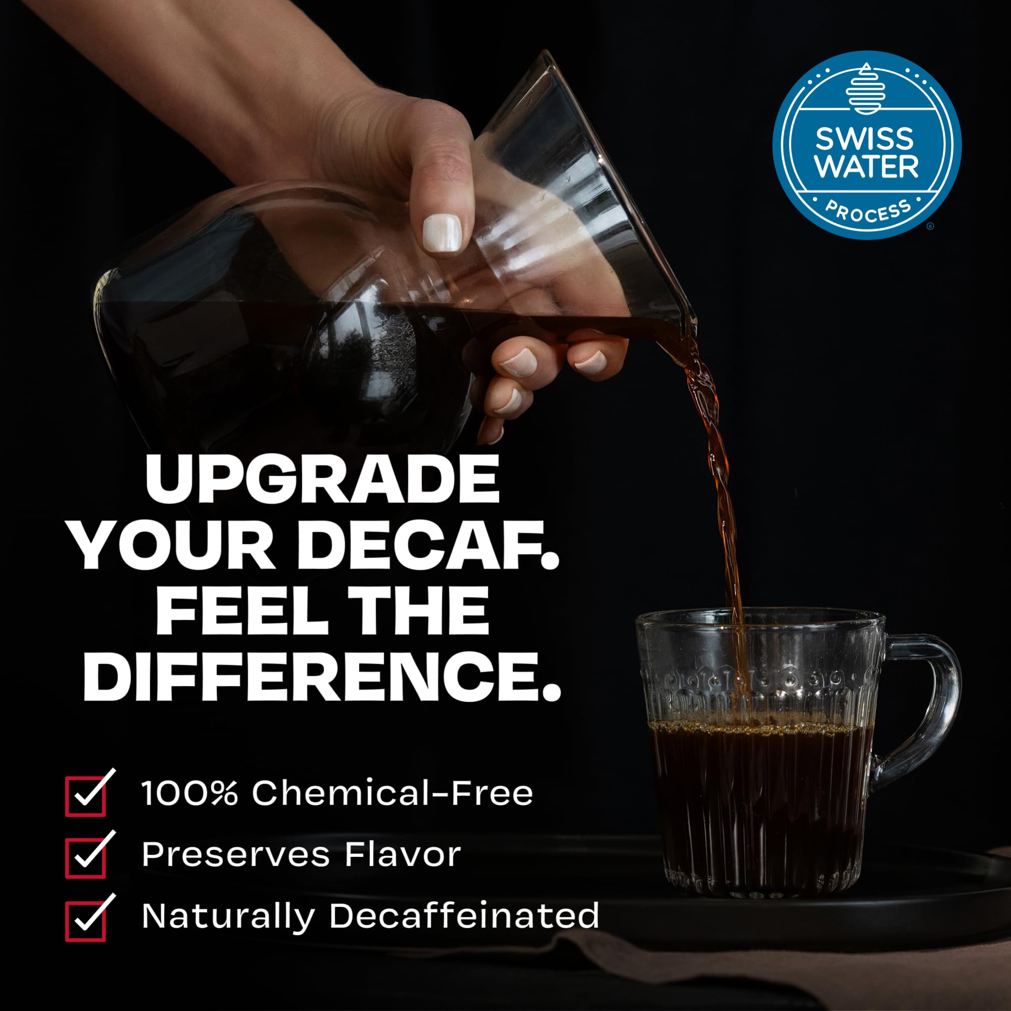 Danger Coffee by Dave Asprey, Remineralized, Mold Free & Lab Tested Swiss Water Decaf Whole Bean Coffee, Medium Roast, Decaffeinated 10.9 Ounce
