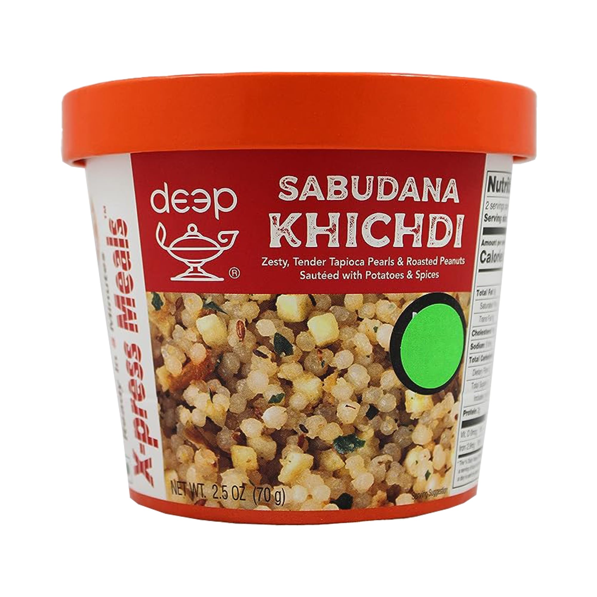 Deep Xpress Meals Sabudana Khichdi 2.5Oz | Tapioca Instant Breakfast | Ready to Eat | Instant Meal | Sago |Vrat | Upwaas|Bhaat White