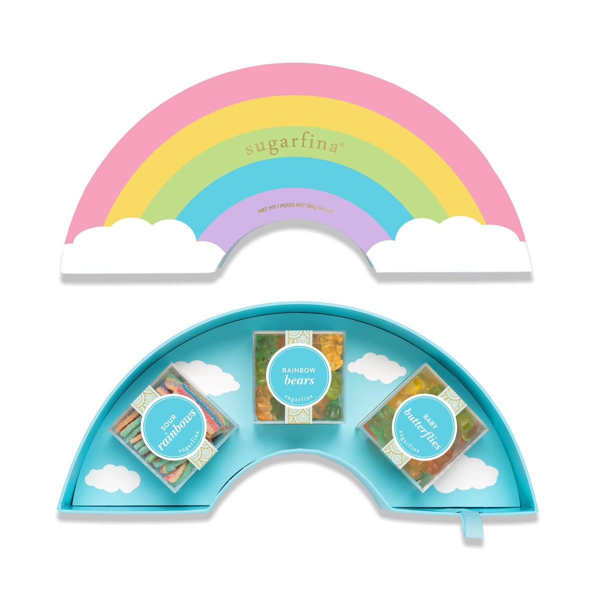 Sugarfina Rainbow 3 Piece Candy Bento Box | Sour Rainbows, Rainbow Bears, Baby Butterflies