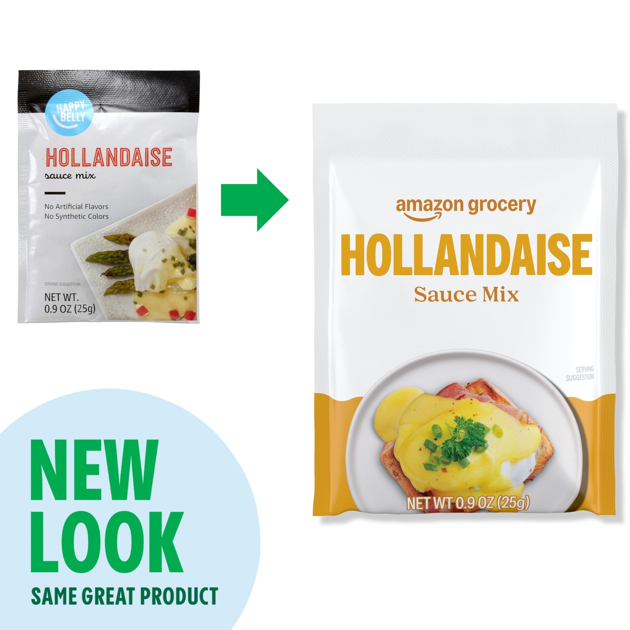 Amazon Brand - Happy Belly Hollandaise Sauce Mix, 0.9 ounce (Pack of 1)