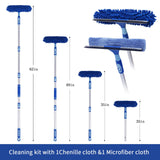 LOMIDA Professional Window Squeegee Kit - 62" Lightweight Aluminum Pole, 2 in 1 Rotatable Window Cleaning Tool Kit with Extension Pole Cleaning